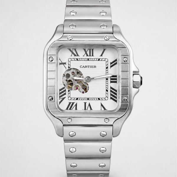 Мъжки Cartier Santos Skeleton Steel / White Dial #274