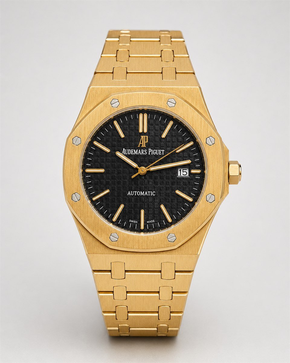 Мъжки Audemars Piguet Royal Oak Gold / Black Dial #280