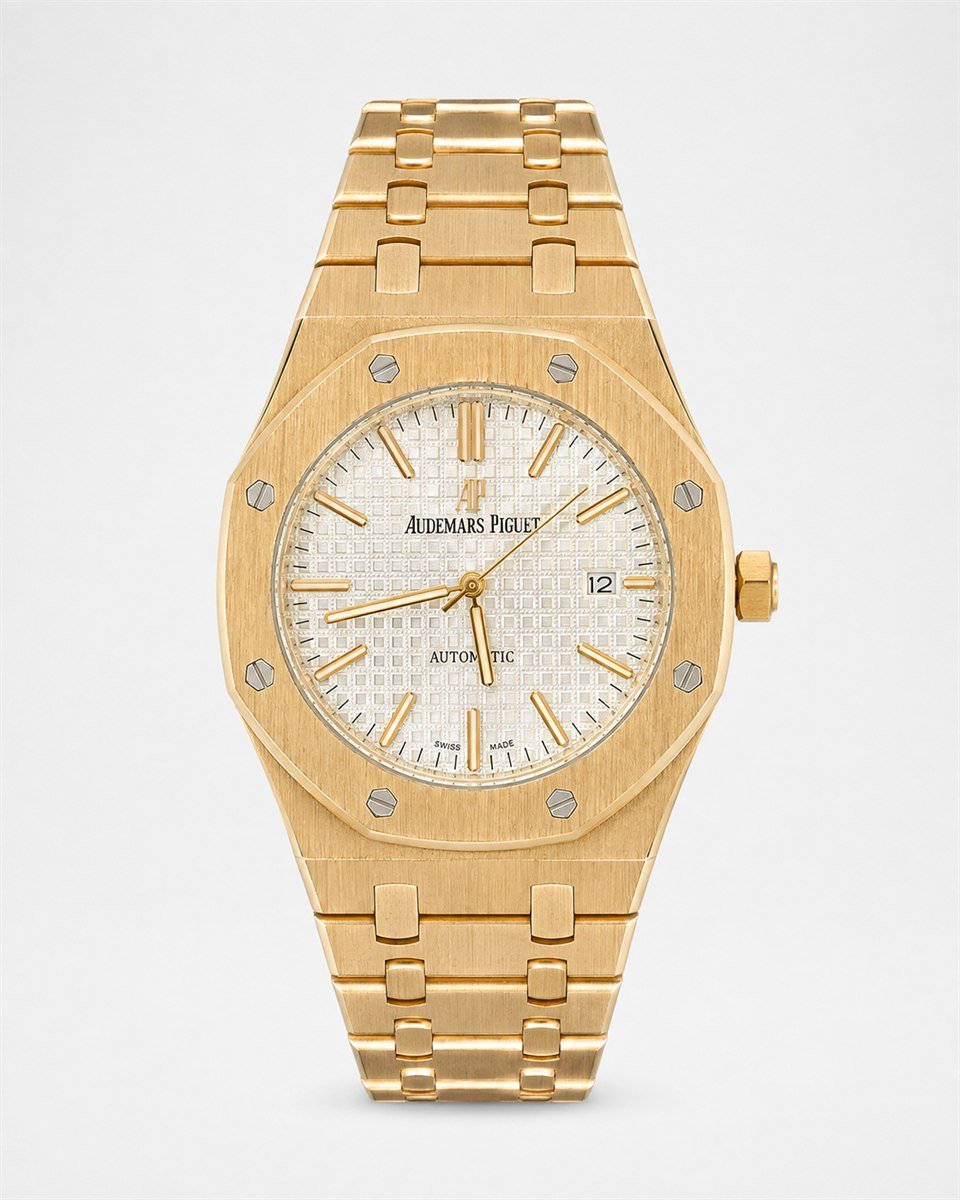 Мъжки Audemars Piguet Royal Oak Gold / White Dial #281