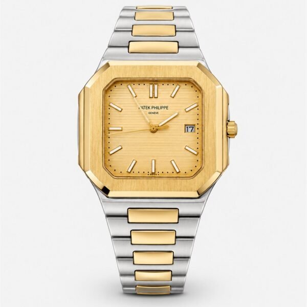 Мъжки Patek Philippe Nautilus Square Two-Tone / Champagne #285