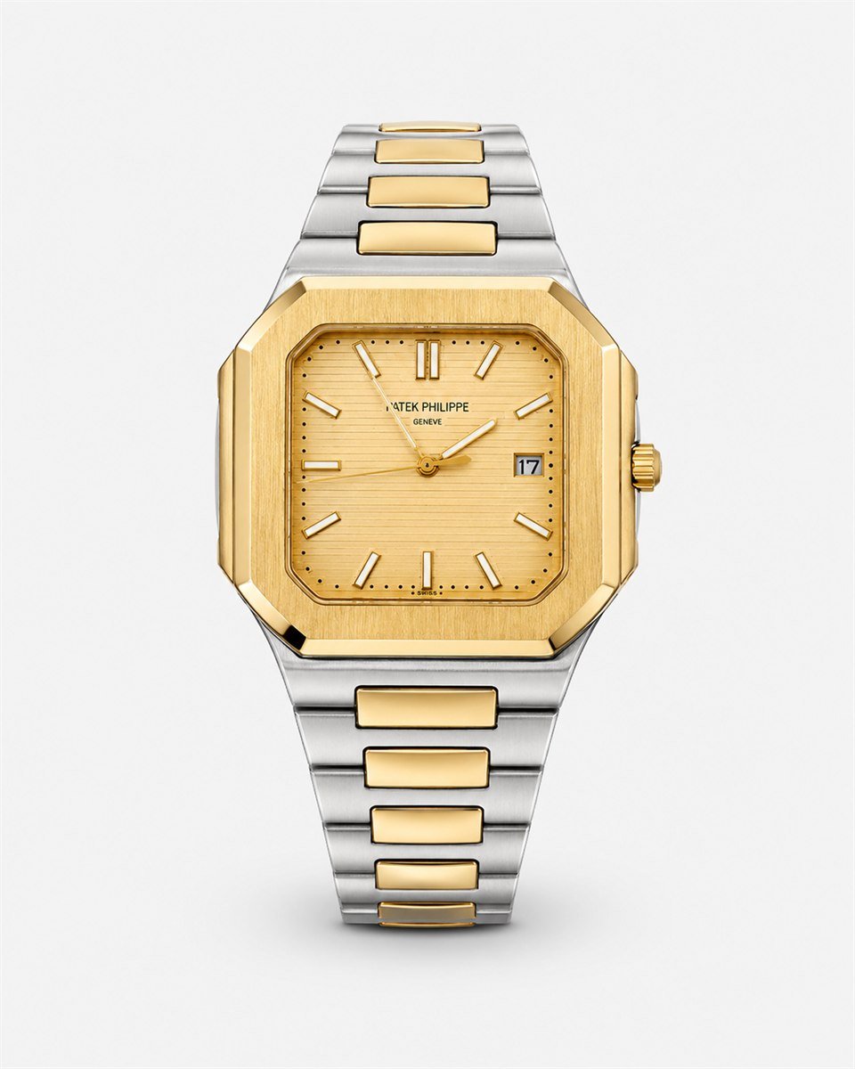 Мъжки Patek Philippe Nautilus Square Two-Tone / Champagne #285