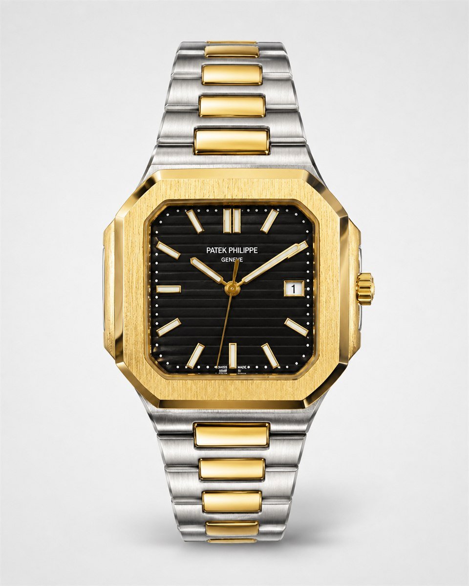 Мъжки Patek Philippe Nautilus Square Two-Tone / Black Dial #290