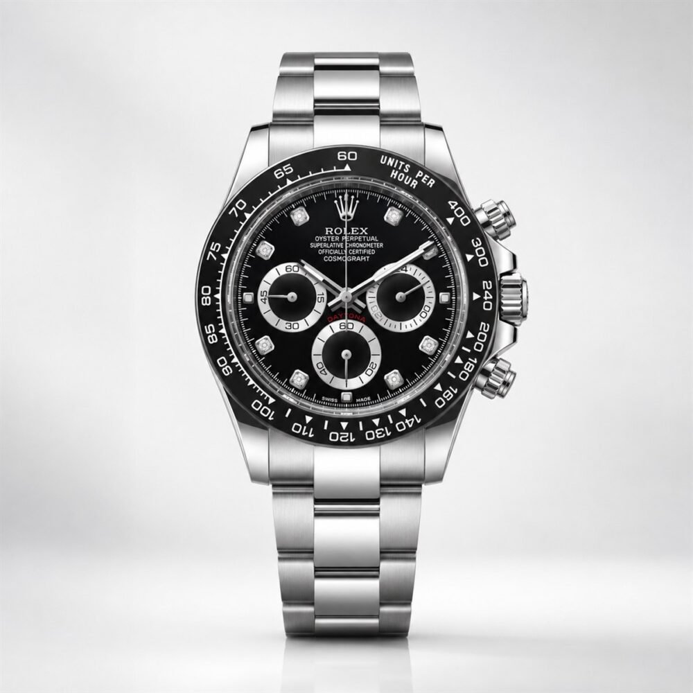 Мъжки Rolex Daytona Black Diamond Dial Steel #296