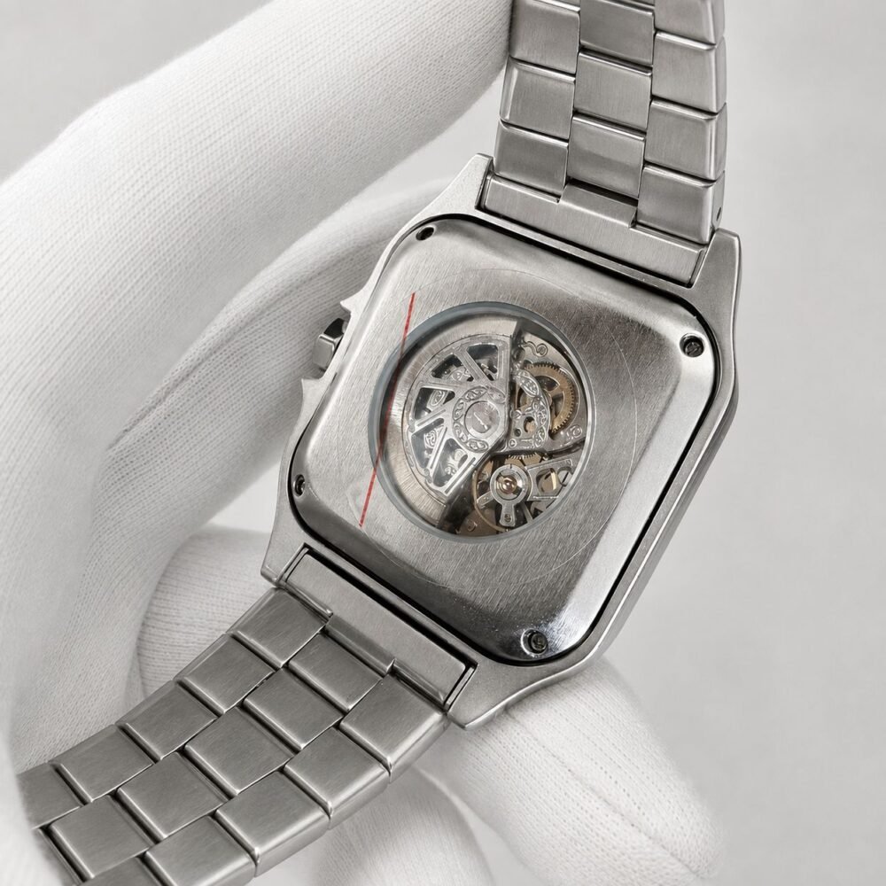 Мъжки Cartier Santos Blue Dial Open Heart Steel #291