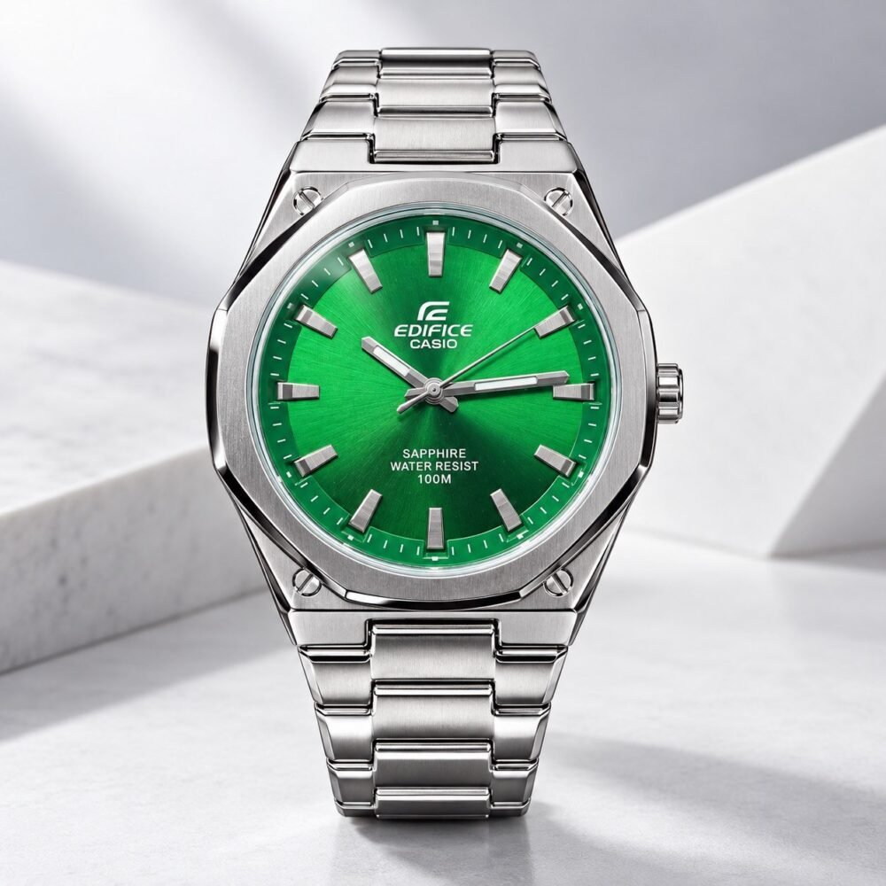 Мъжки Casio Edifice Green Dial Steel