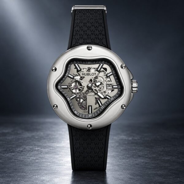 Мъжки Hublot Arsham Splash Skeleton Steel / Black Strap II