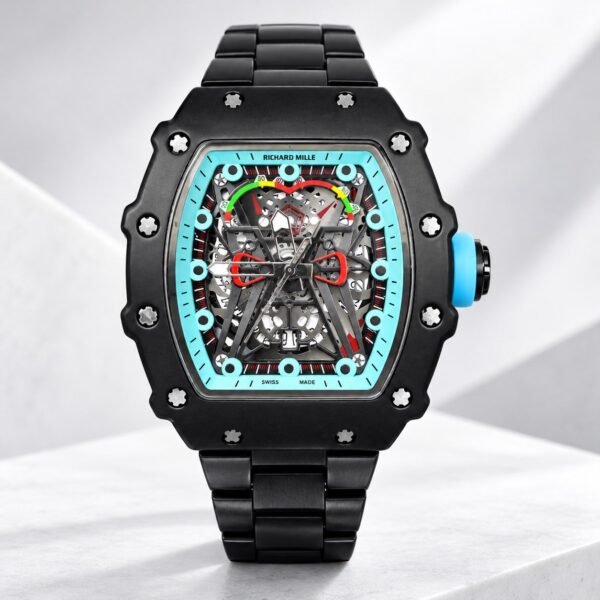 Мъжки Richard Mille Skeleton Black / Turquoise
