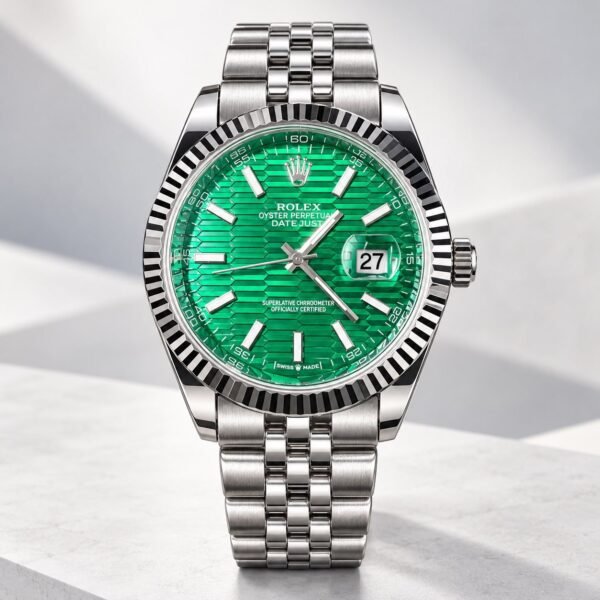 Мъжки Rolex Datejust Green Motif Dial Jubilee Steel